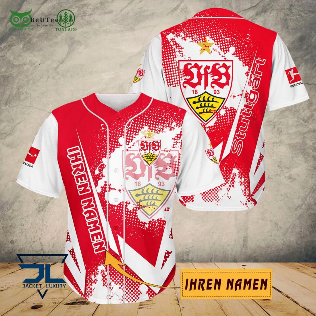 VfB Stuttgart Iheren Namen AOP 3D Shirt Full