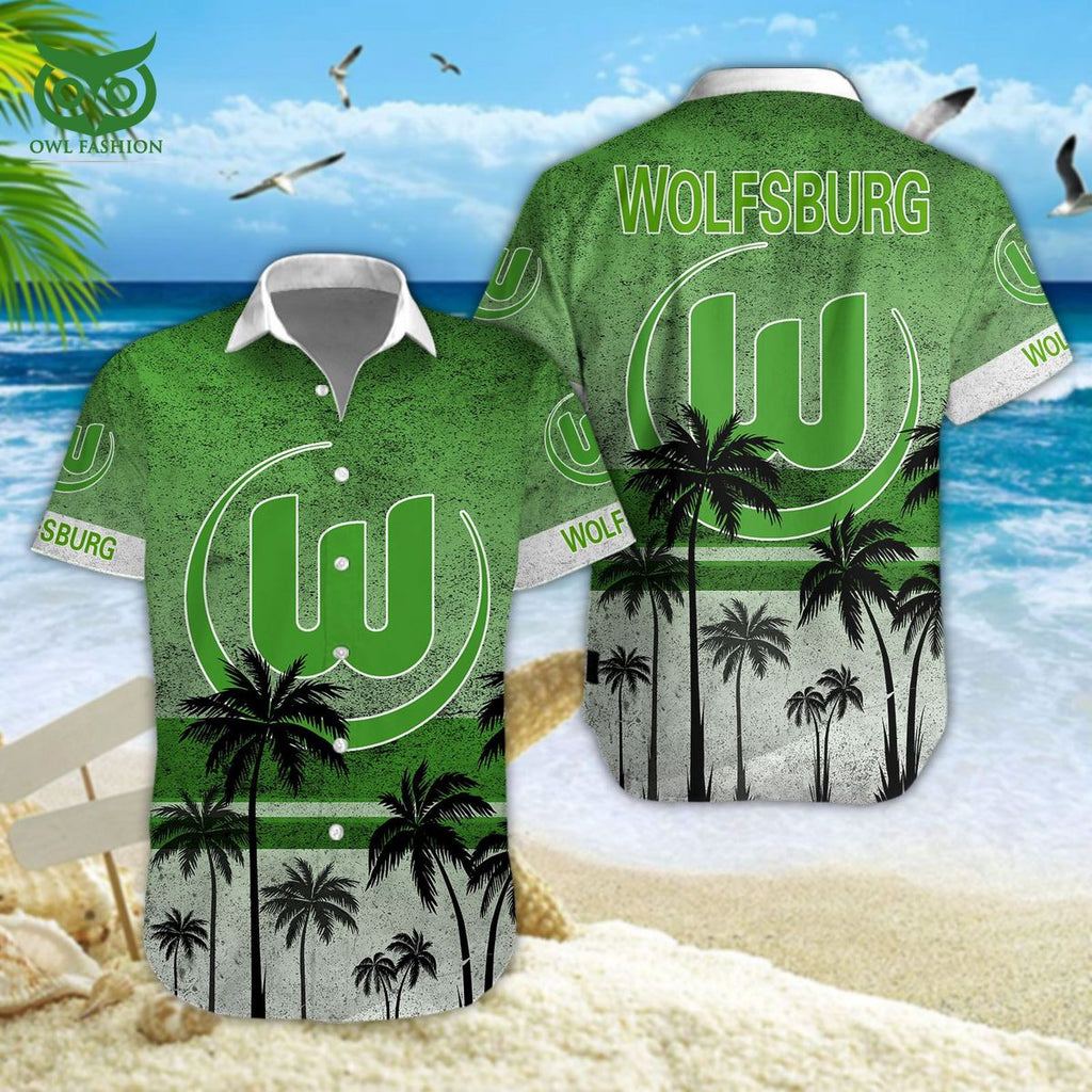VfL Wolfsburg Bundesliga Champion 3D Hawaiian Tshirt Shorts