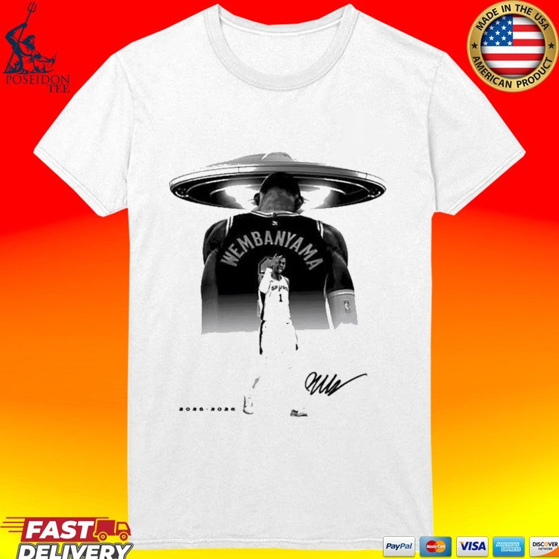 Victor Wembanyama San Antonio Spurs Alien Ufo Nba Finals 2025 2026 Signature T-shirt