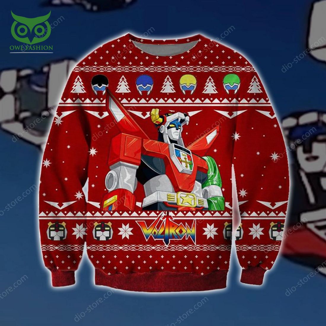 Voltron Knitting Pattern 3d Print Ugly Christmas Sweater Sweatshirt Christmas