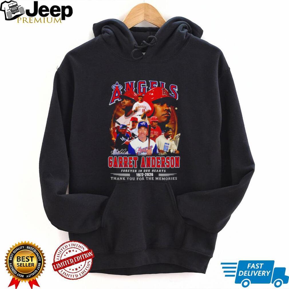 Garret Anderson LA Angels Memorial Tribute T Shirt 1972 2026 Forever In Our Hearts