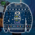 Wall-e Knitting Pattern 3d Print Ugly Christmas Sweater Sweatshirt Christmas