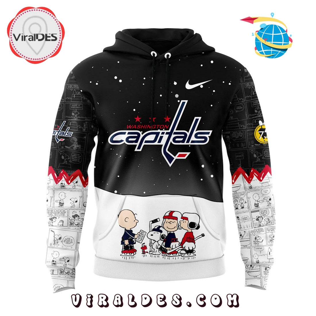 Washington Capitals 75th Anniversary of Peanuts Hoodie