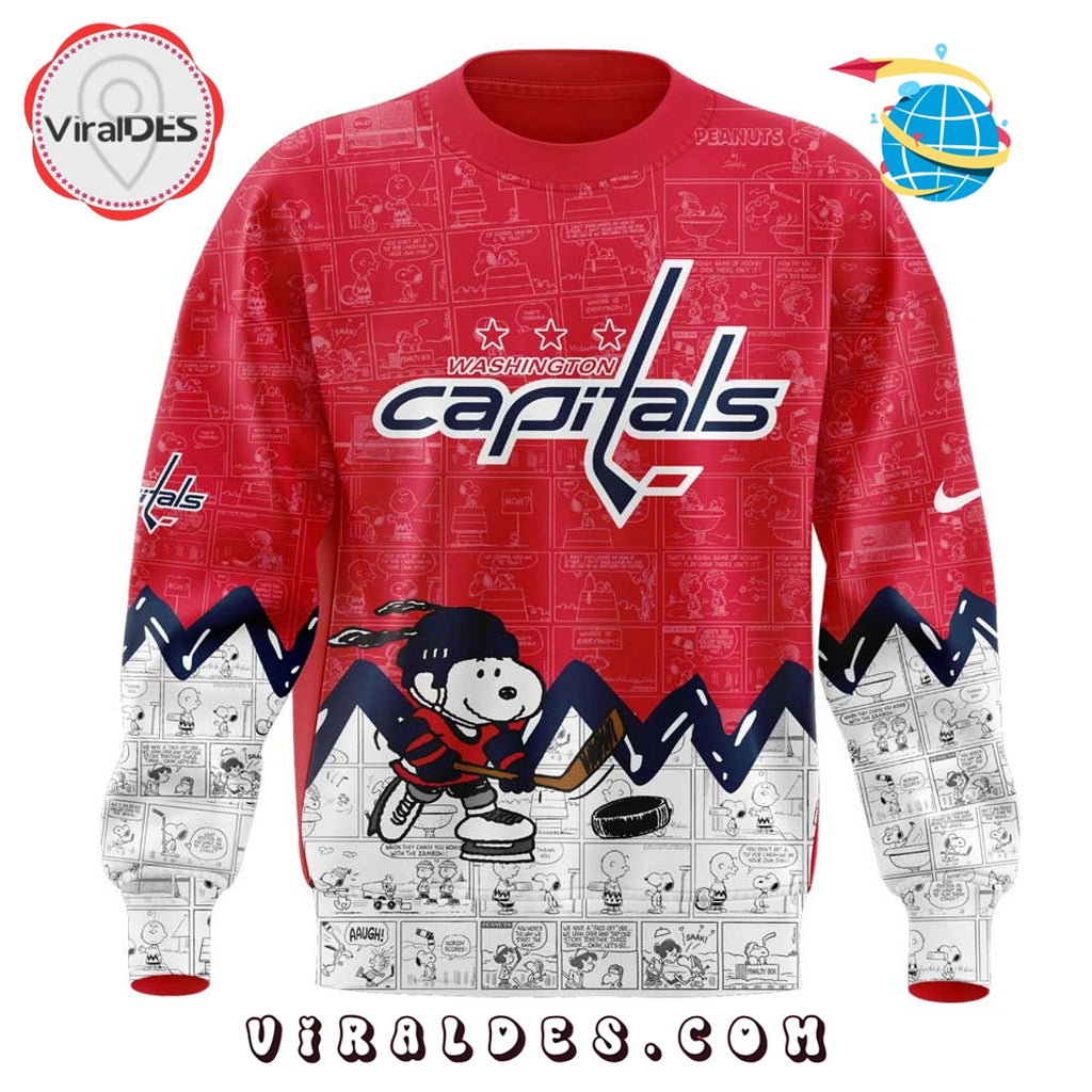 Washington Capitals 75th Anniversary of Peanuts Red Hoodie