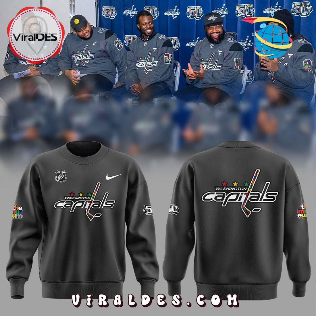 Washington Capitals Black History Month Hoodie