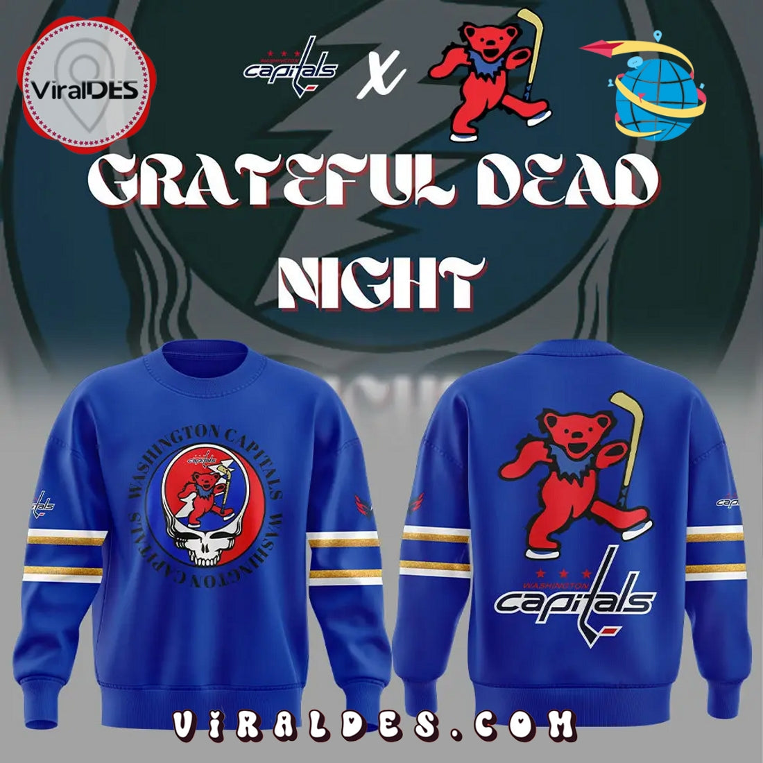 Washington Capitals Grateful Dead Night Hoodie