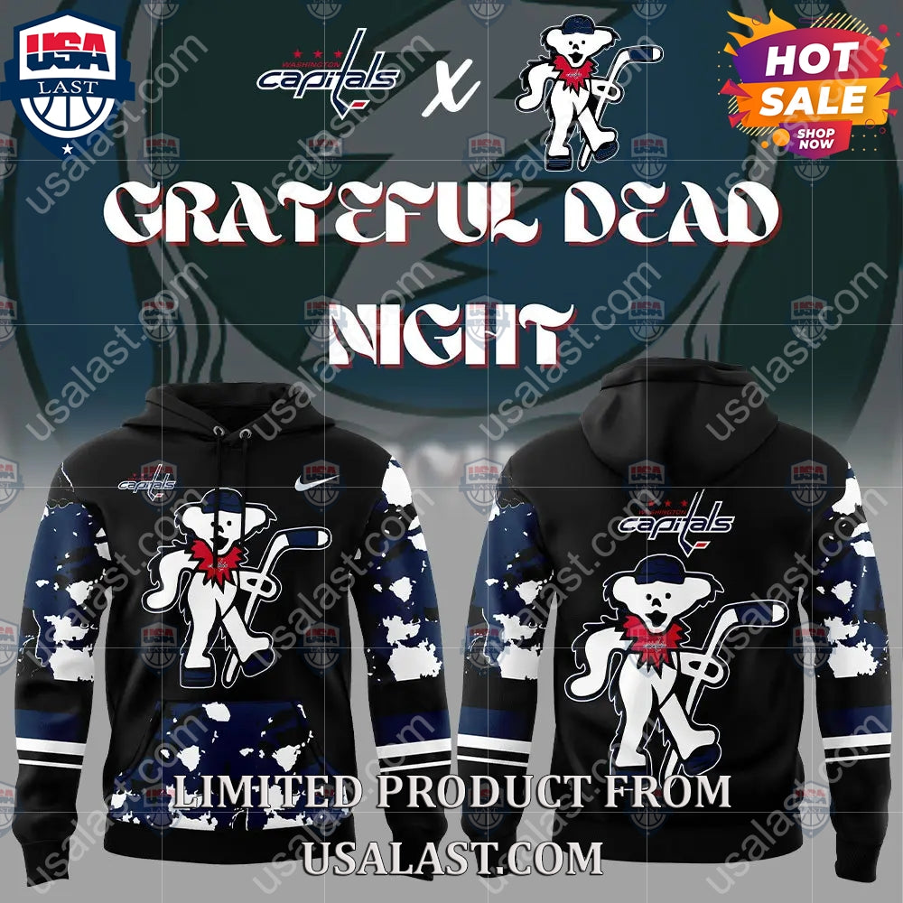 Washington Capitals NHL Grateful Dead Night Peanuts Hoodie
