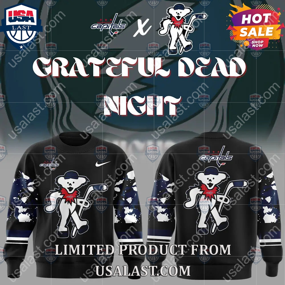 Washington Capitals NHL Grateful Dead Night Peanuts Hoodie