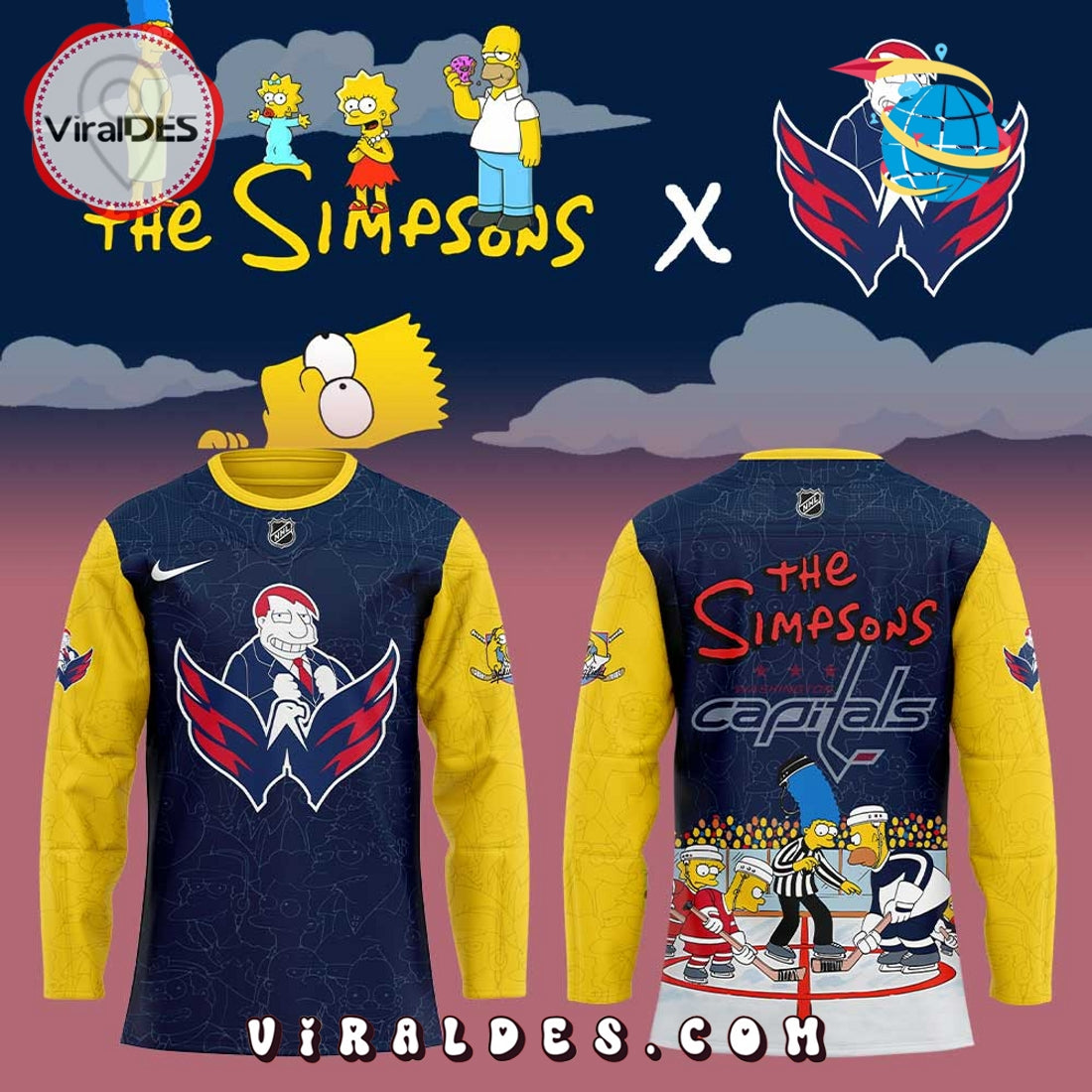 Washington Capitals x Simpsons Series Hockey Jersey