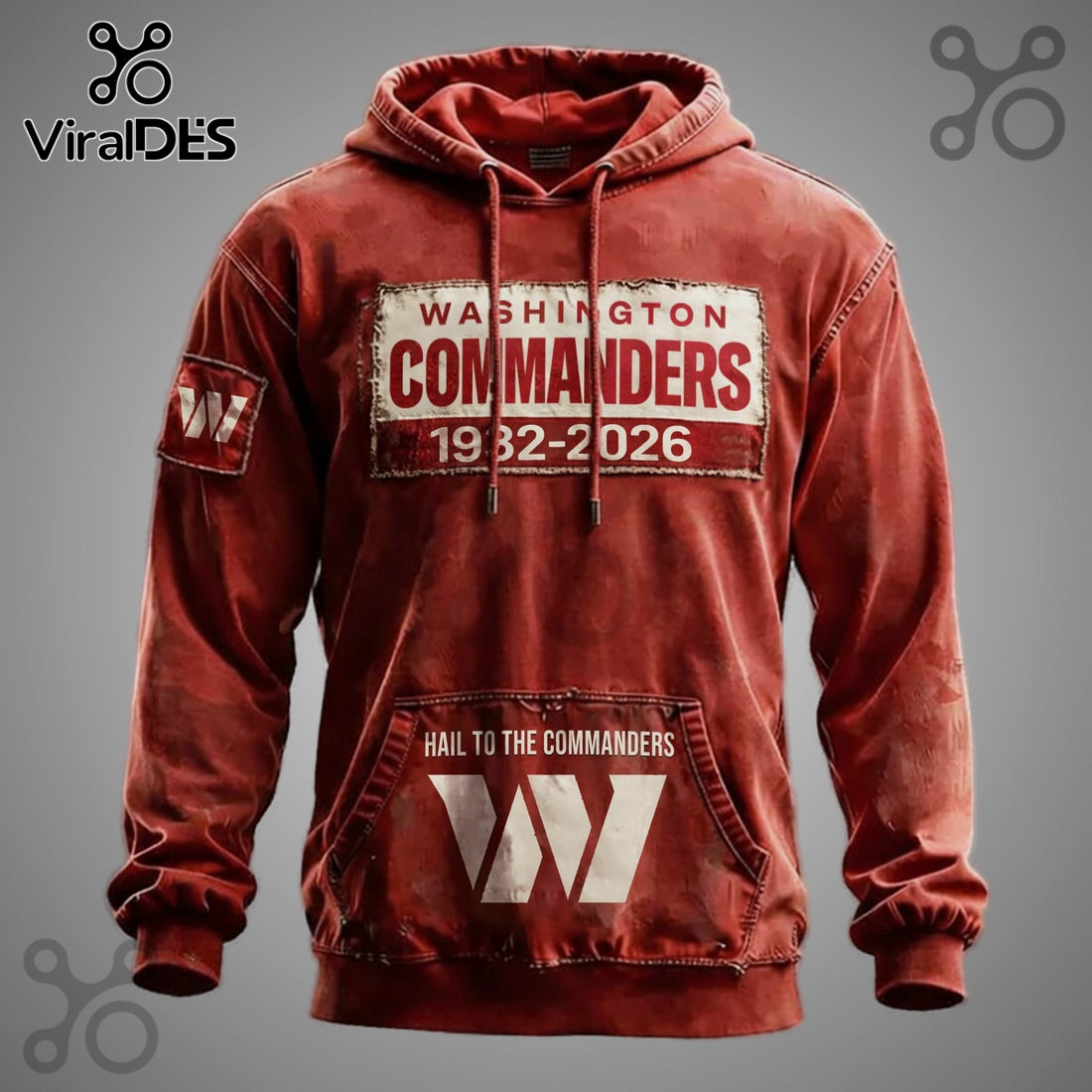 Washington Commanders Vintage 1932-2026 Football Team Premium Hoodie