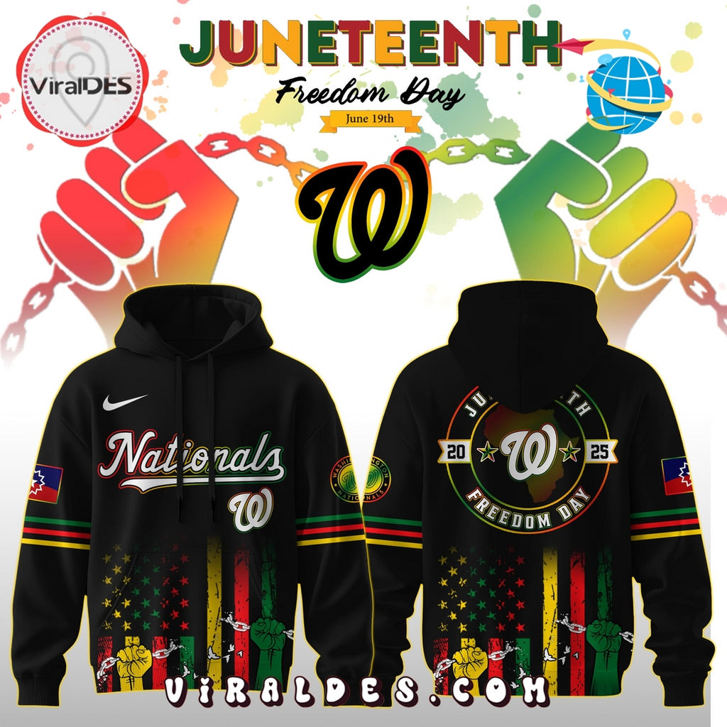 Washington Nationals x 2025 Juneteenth Freedom Day Hoodie, Long Pants