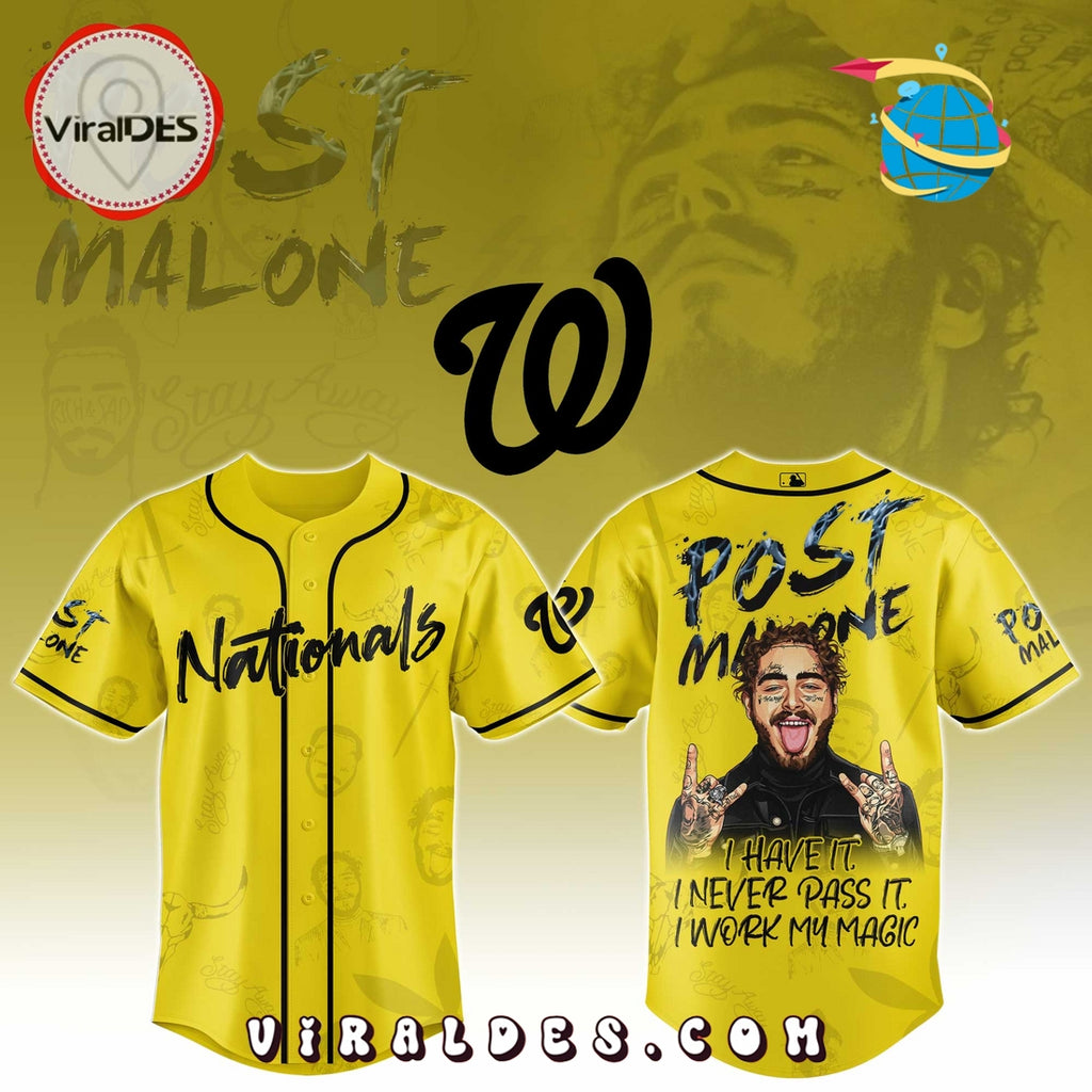 Washington Nationals x Post Malone Tour 2025 Baseball Jersey