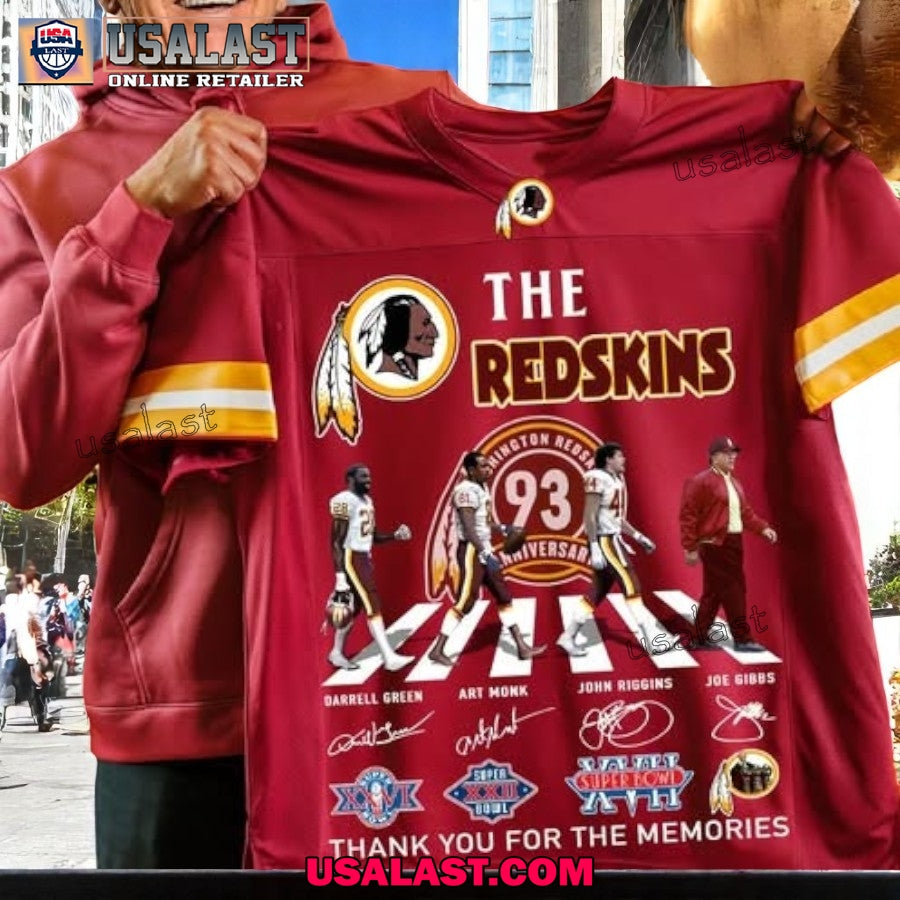 Washington Redskins 93rd Anniversary V-neck Jersey Shirt