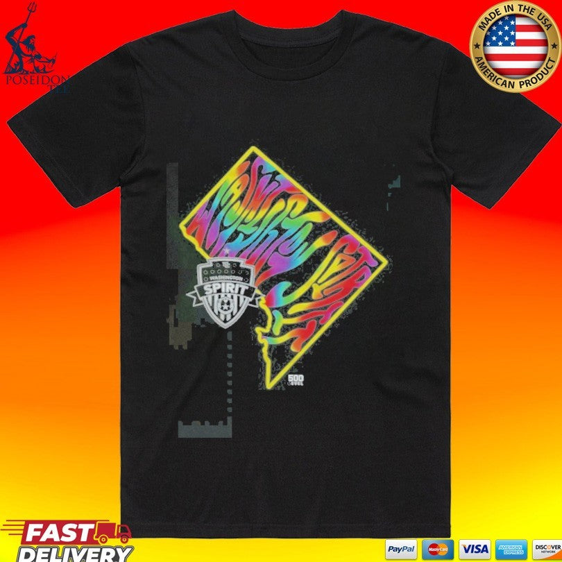 Washington Spirit Groovy Pride State Wht T-shirt