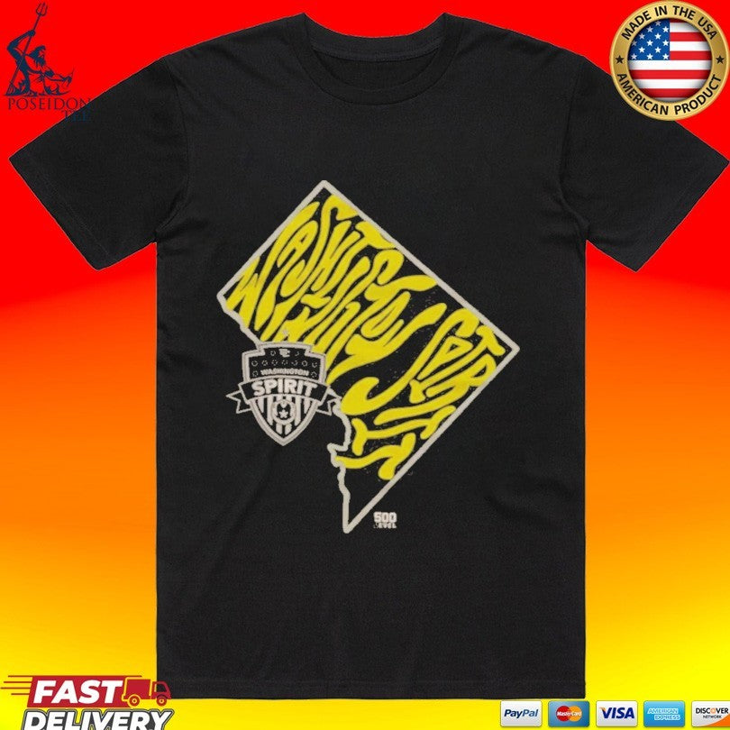 Washington Spirit Groovy Team State Wht T-shirt