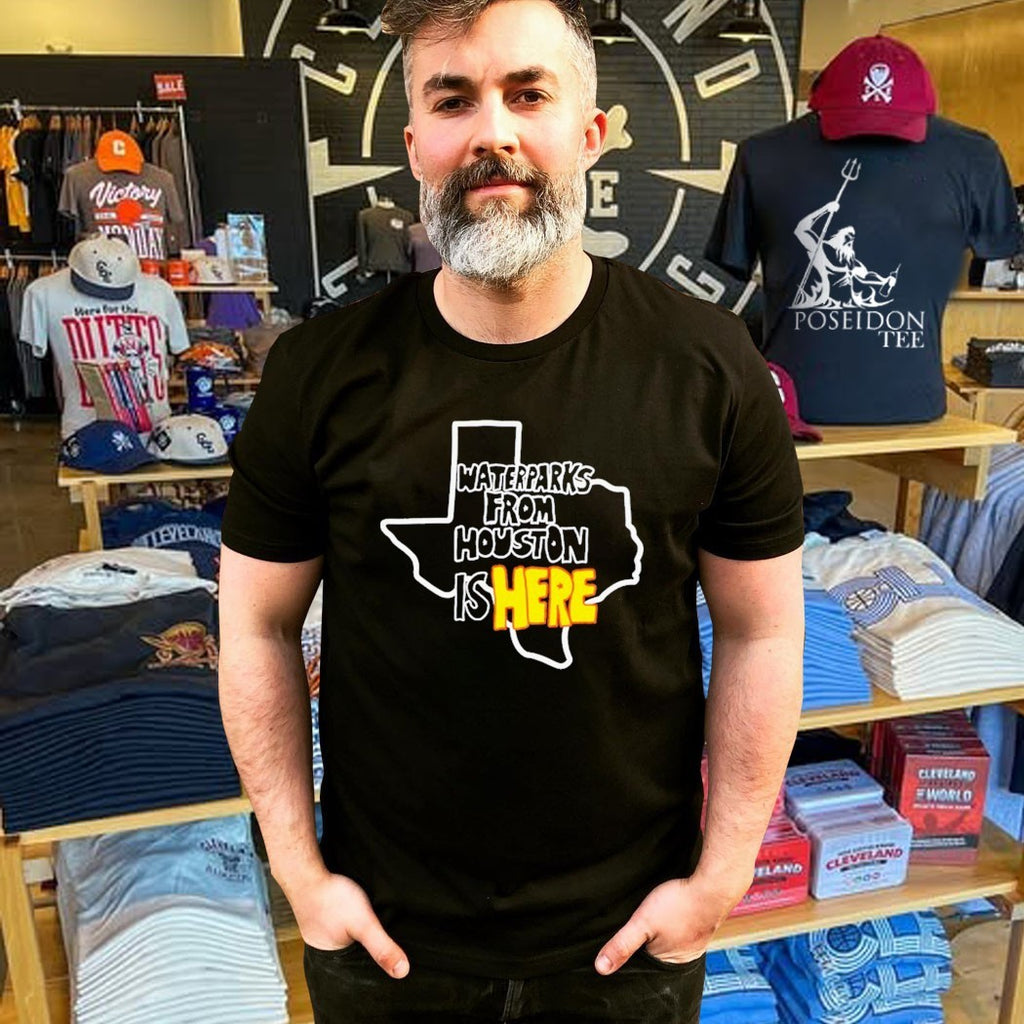 Water Parks From Houston Is Here Map T-shirt
