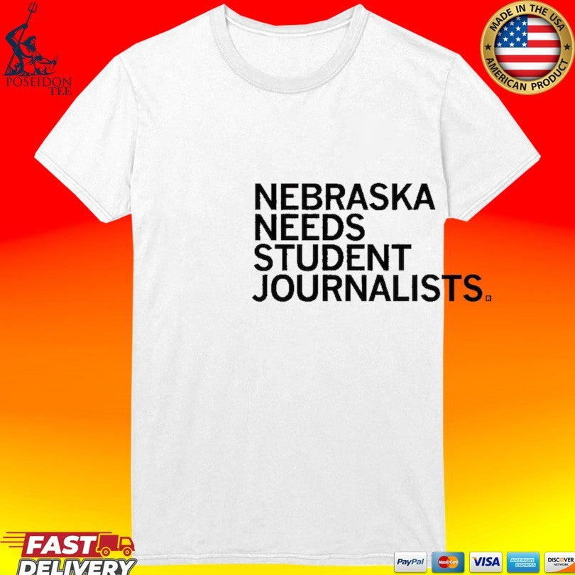 Nebraska Needs Student Journalists Grey T-shirt
