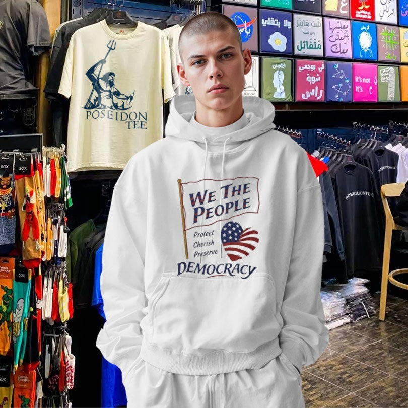 We the People Protect Cherish Preserve Democracy American Heart T-shirt