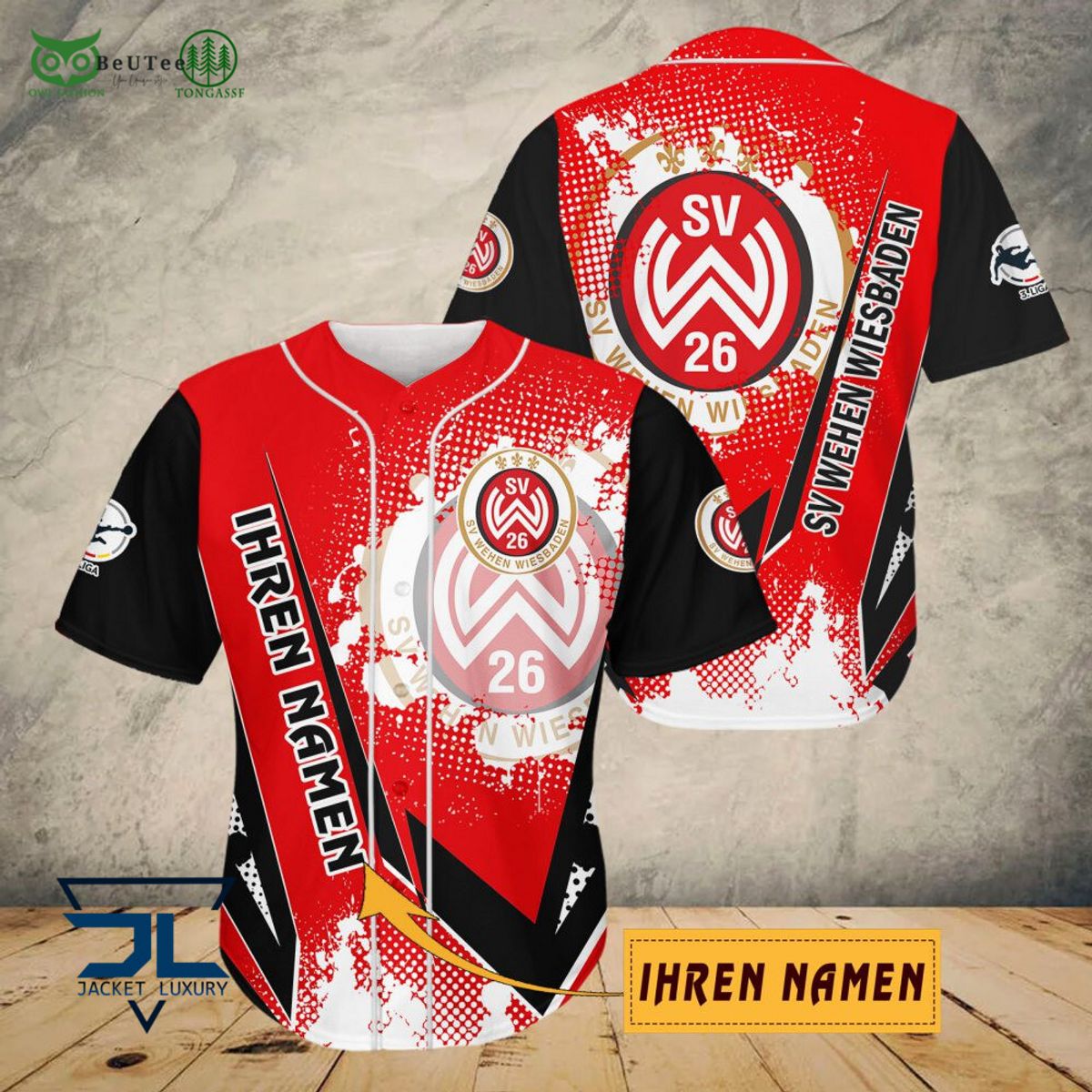 Wehen Wiesbaden Bundesliga Ihren Namen 3D Hoodie Shirt Polo