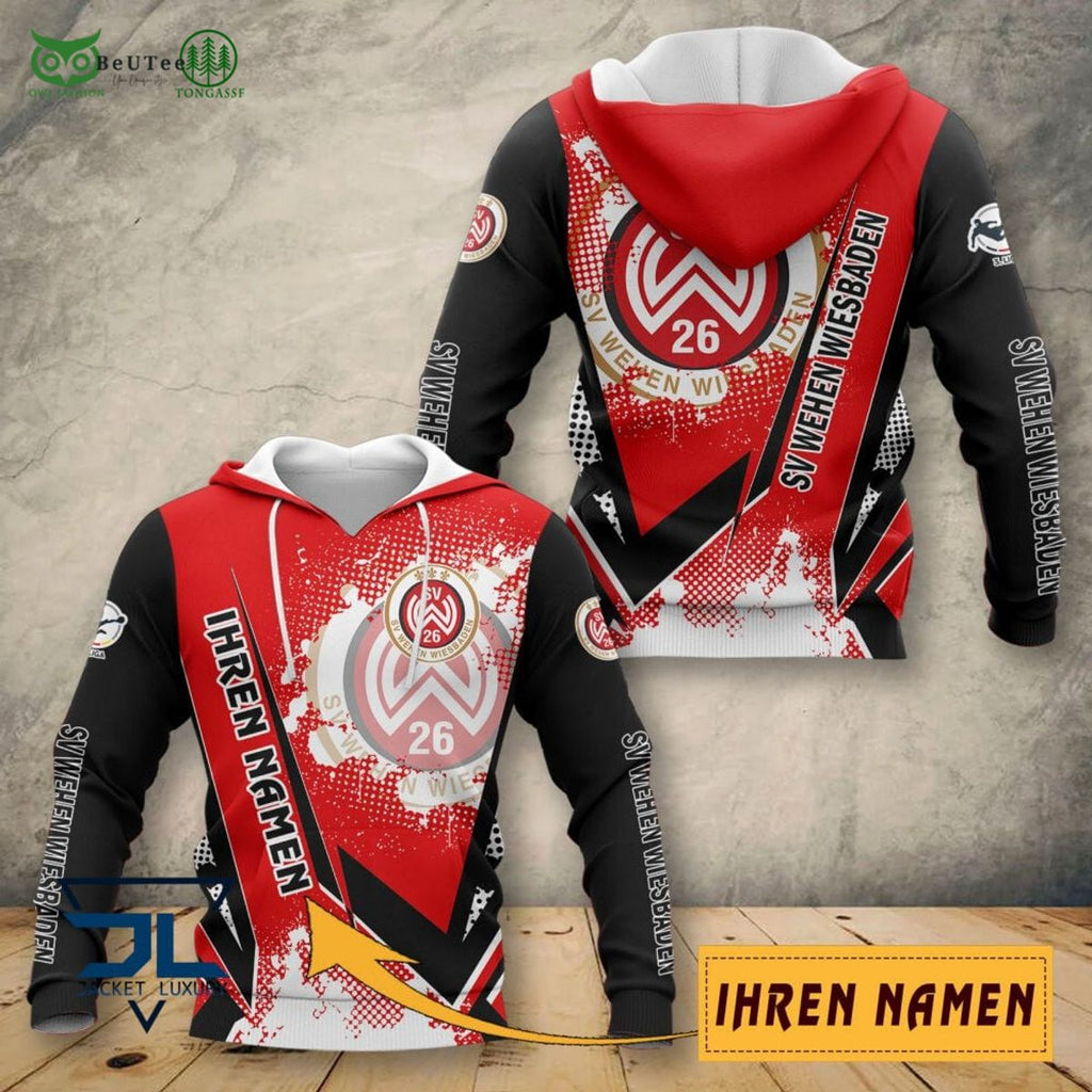 Wehen Wiesbaden Bundesliga Ihren Namen 3D Hoodie Shirt Polo