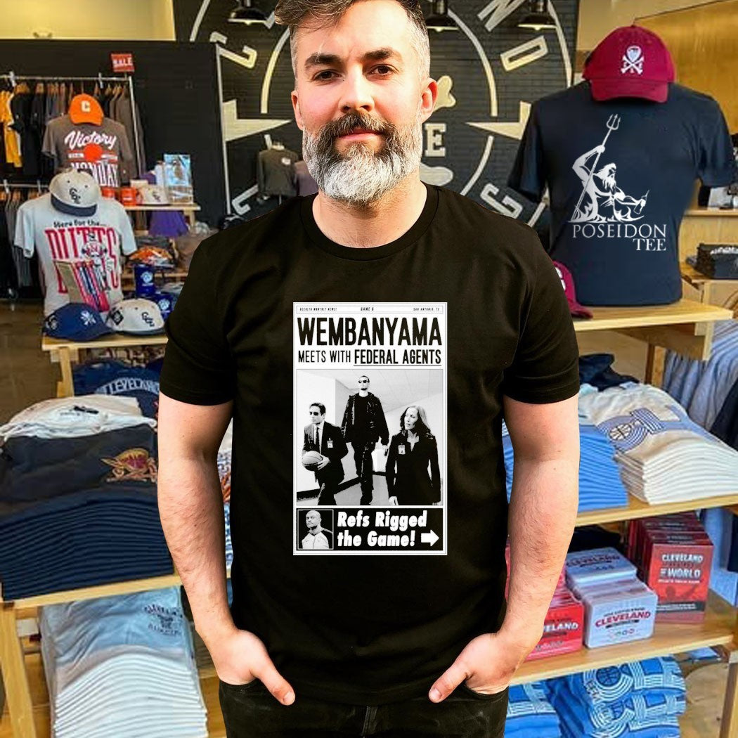 Wembanyama X-files Style Federal Agents San Antonio Basketball T-shirt