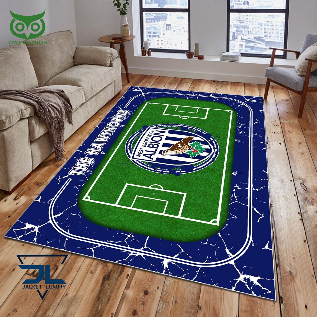 West Bromwich Albion FC English Football League EFL Premium Carpet Rug