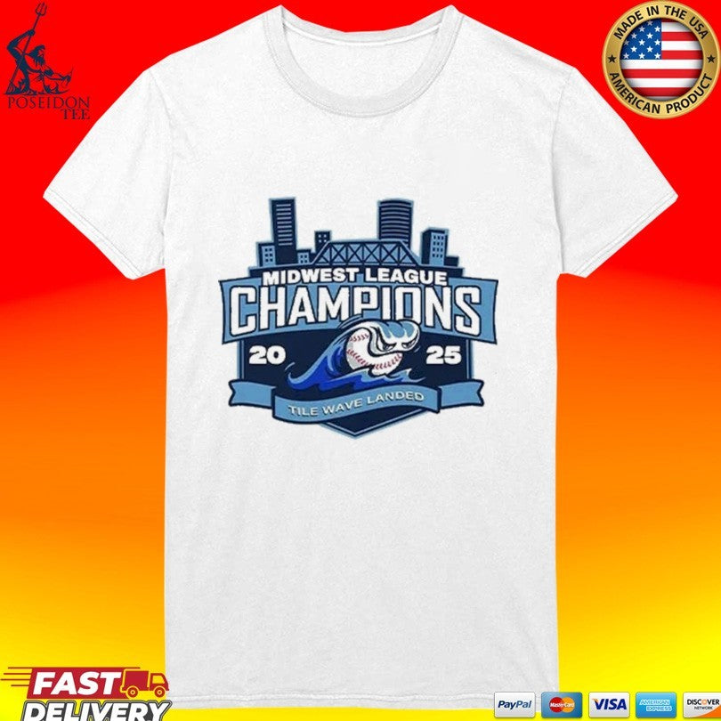 West Michigan Whitecaps Midwest League Champions 2025 Baseball T-shirt