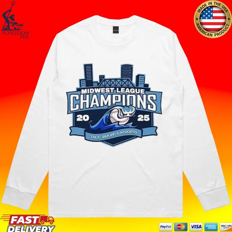 West Michigan Whitecaps Midwest League Champions 2025 Baseball T-shirt