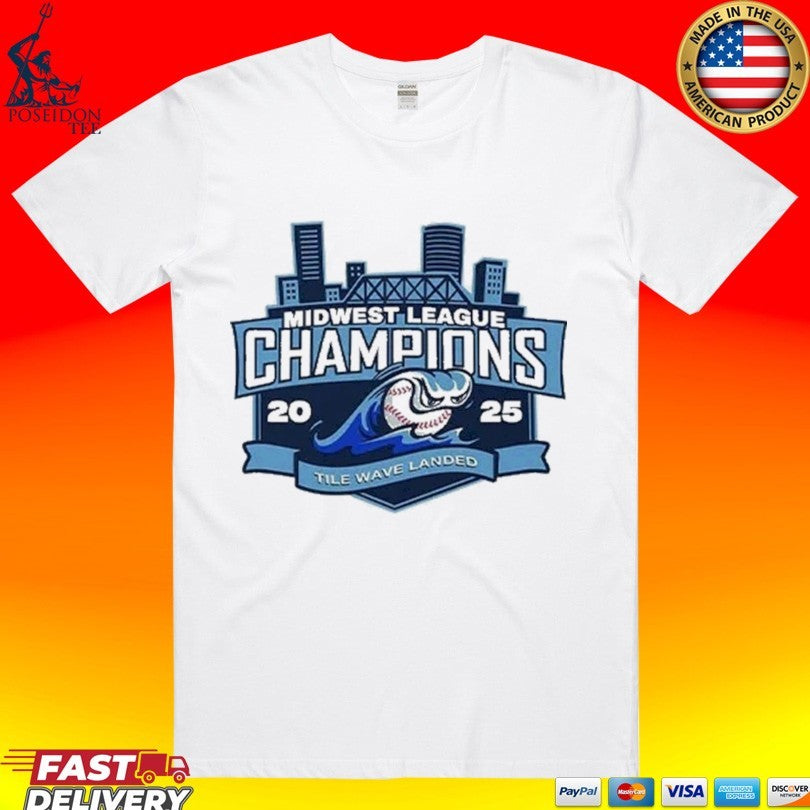 West Michigan Whitecaps Midwest League Champions 2025 Baseball T-shirt