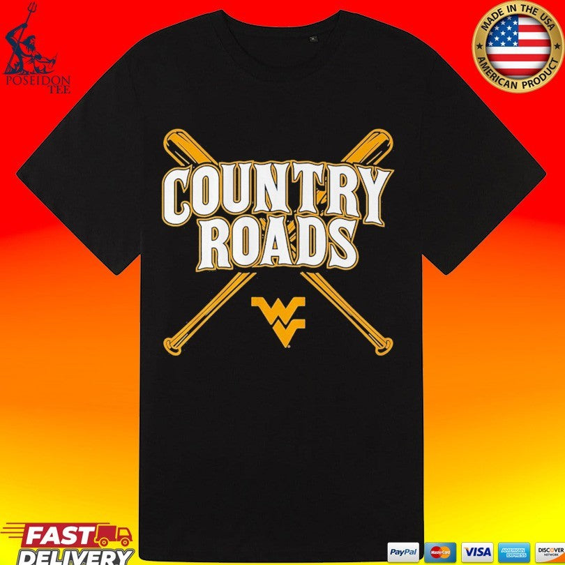 West Virginia Baseball Country Roads T-shirt