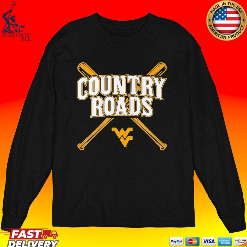 West Virginia Baseball Country Roads T-shirt