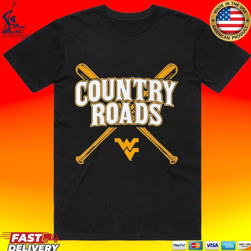 West Virginia Baseball Country Roads T-shirt