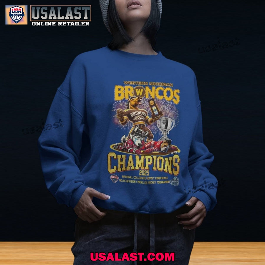 Western Michigan Broncos Champions 2025 Frozen Faceoff Shirt