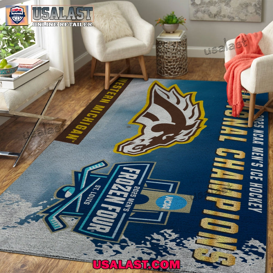 Western Michigan Broncos Ice Hockey Rectangular Rug