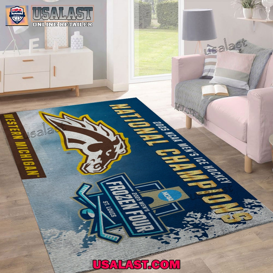 Western Michigan Broncos Ice Hockey Rectangular Rug