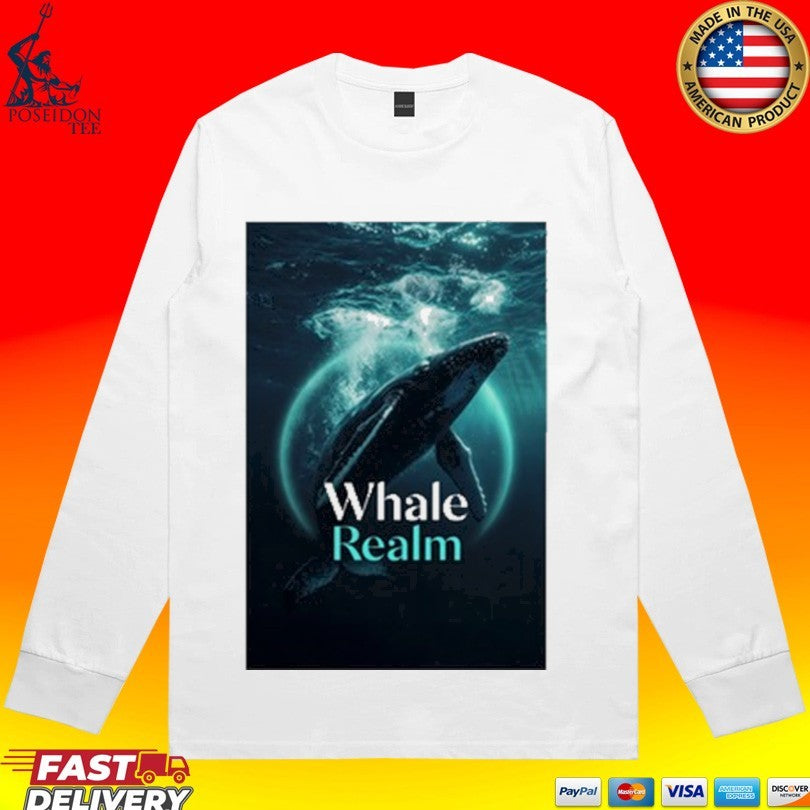 Whale Realm Cinematic Animal Art T-shirt