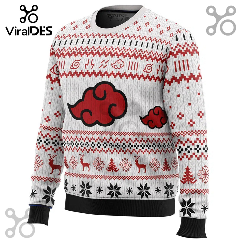 White Christmas Akatsuki Christmas Sweater