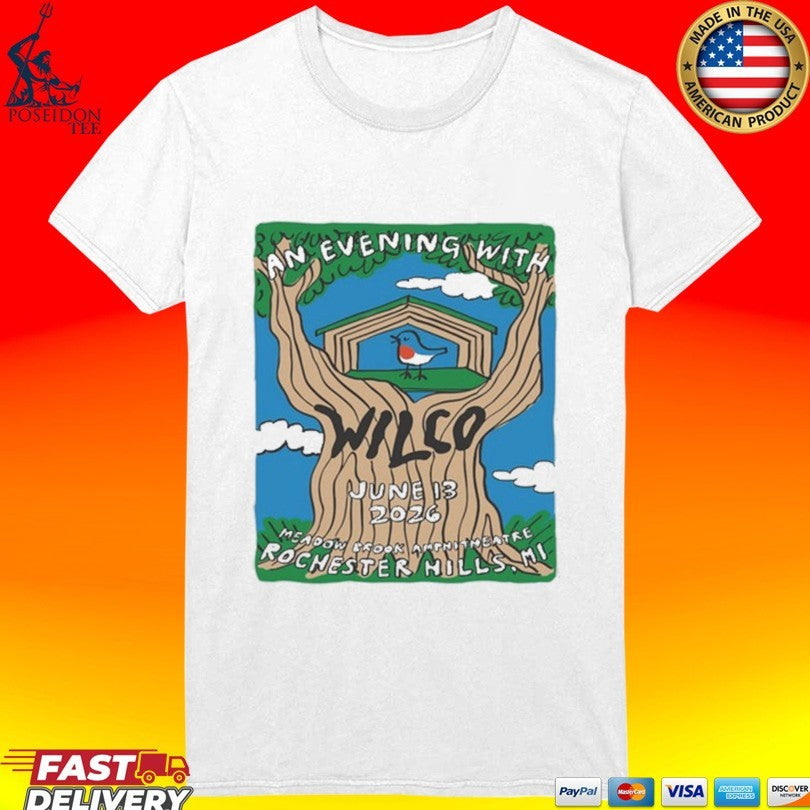 Wilco At Meadow Brook Amphitheatre In Rochester Hills Mi On June 13 2026 T-shirt