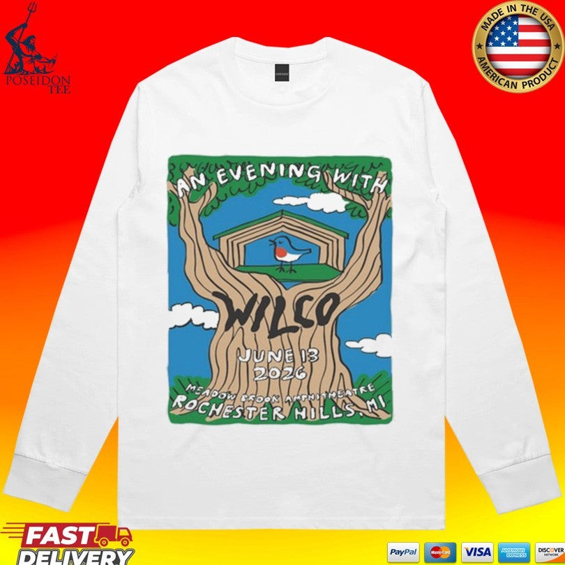 Wilco At Meadow Brook Amphitheatre In Rochester Hills Mi On June 13 2026 T-shirt