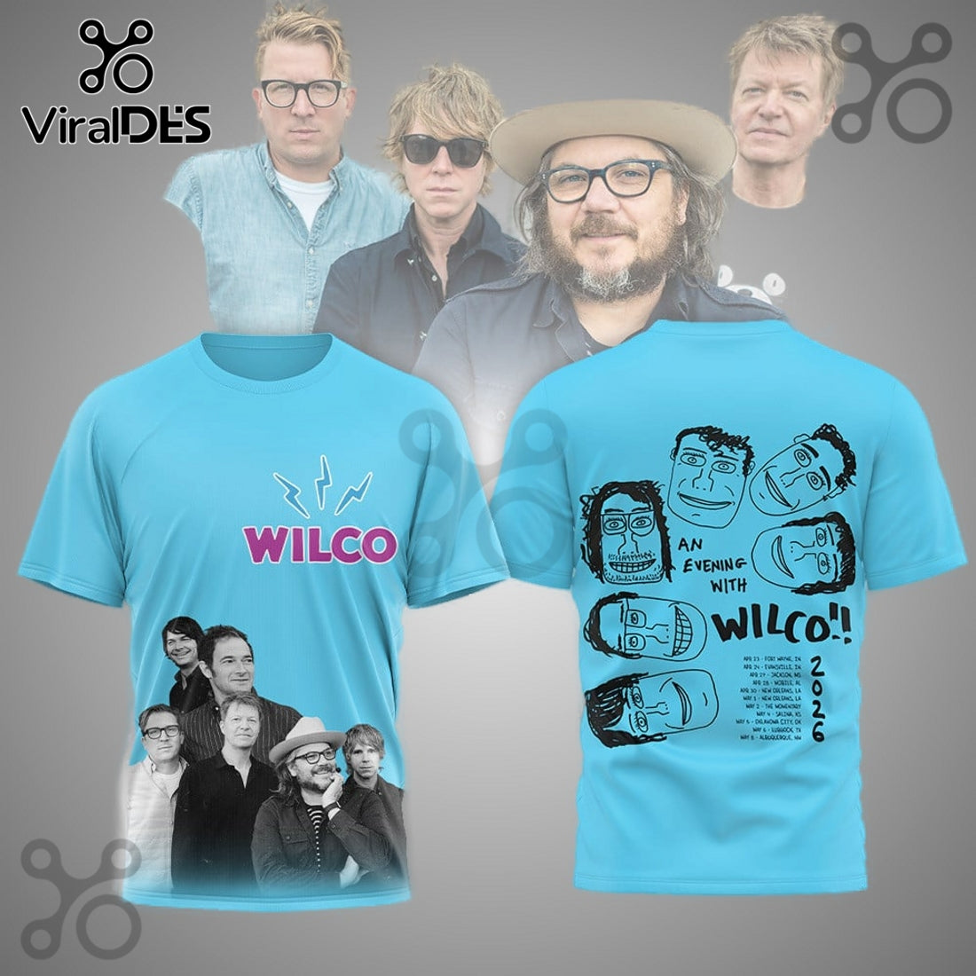 Wilco Rock Band Limited Edition 3D T-Shirt