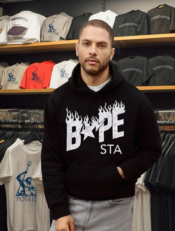 Wild Leopard Pattern Bape Sta Logo Relaxed Fit T-shirt