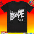 Wild Leopard Pattern Bape Sta Logo Relaxed Fit T-shirt