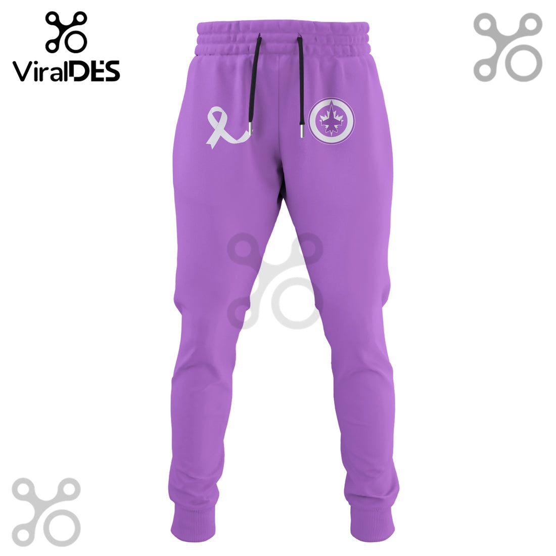 Winnipeg Jets Hockey Fights Cancer Purple Ribbon Hoodie