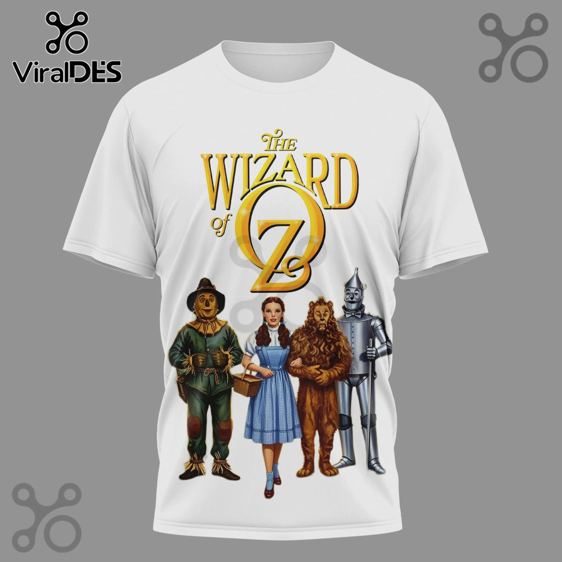 Wizard of Oz Graphic T-Shirt, Movie Scene Art, Dorothy & Friends Tee