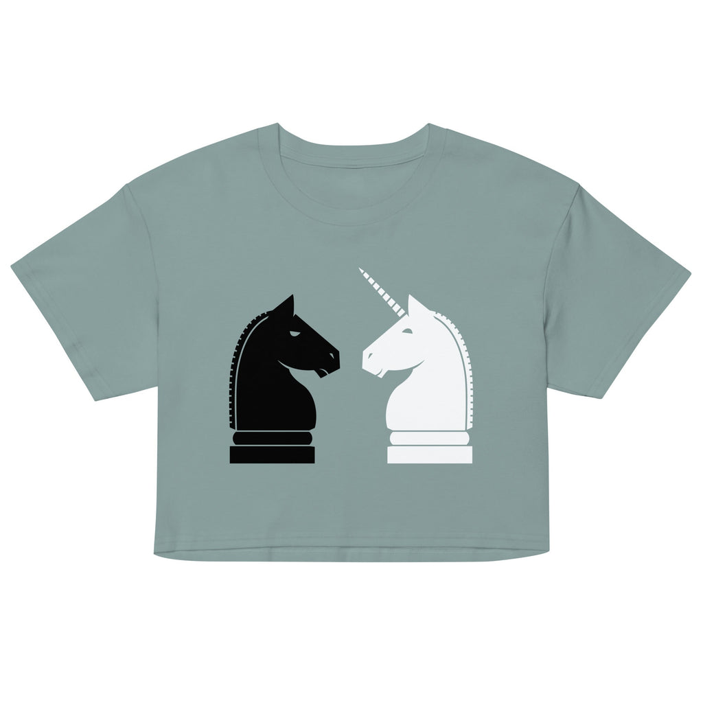 Chess Unicorn Women's Crop Tee
