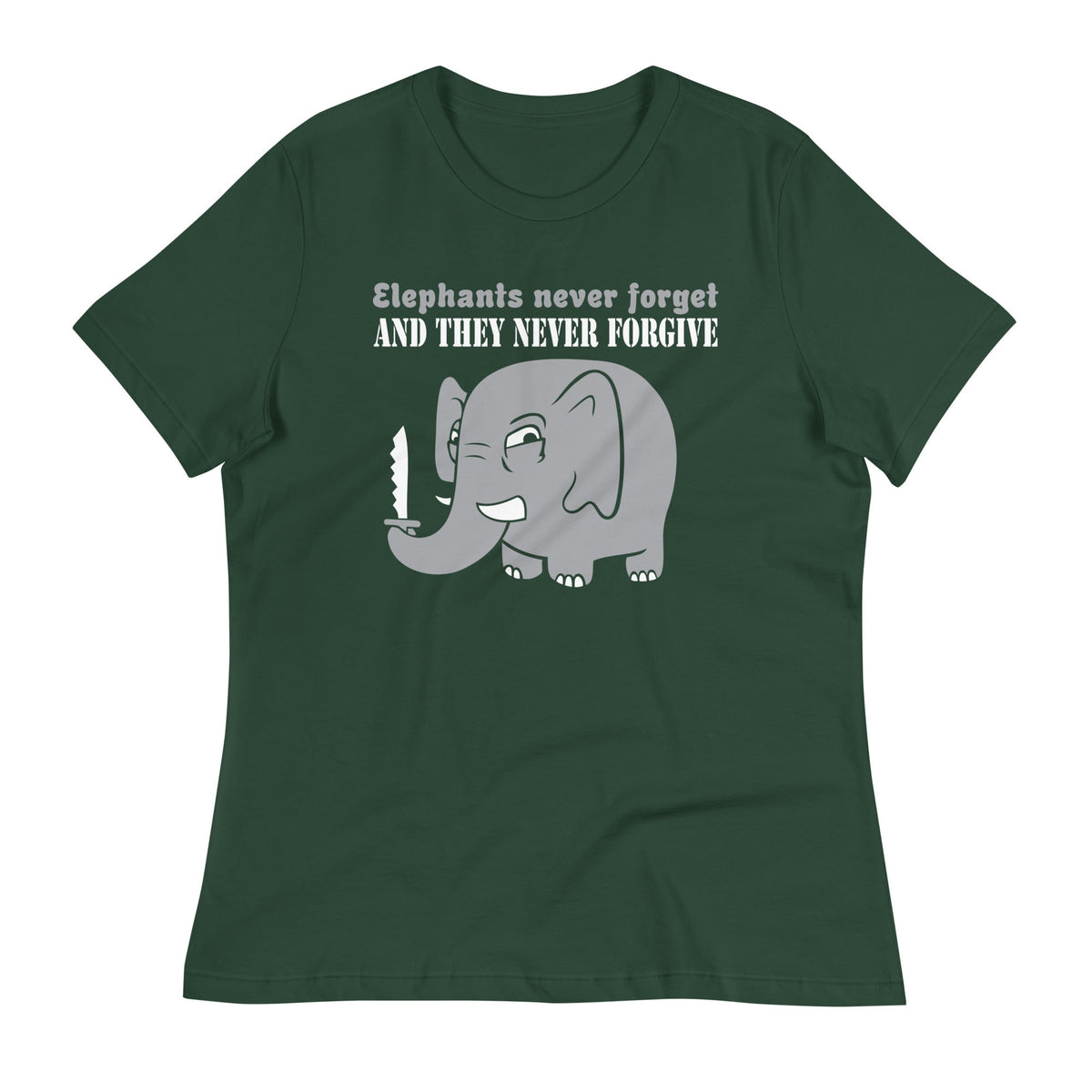 Elephants Never Forgive Women's Signature Tee