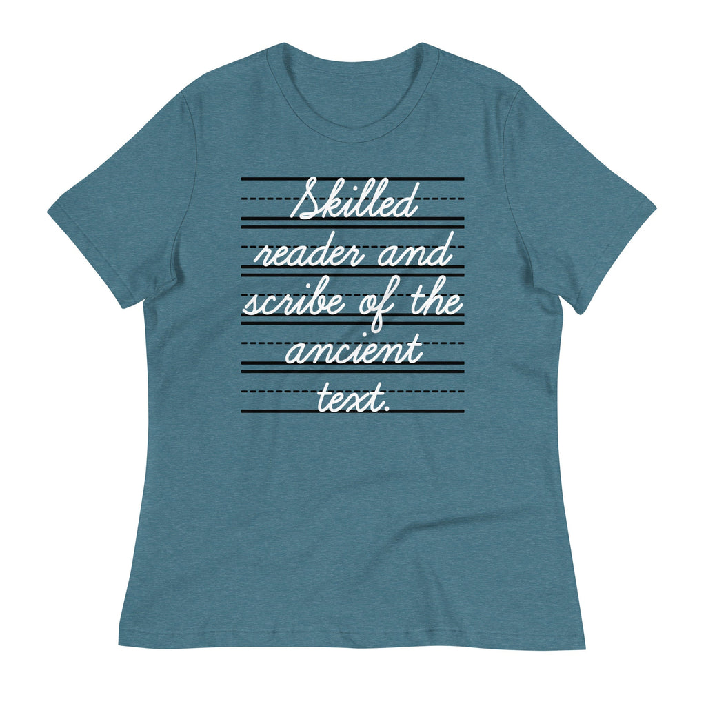 Skilled Reader And Scribe Of The Ancient Text Women's Signature Tee
