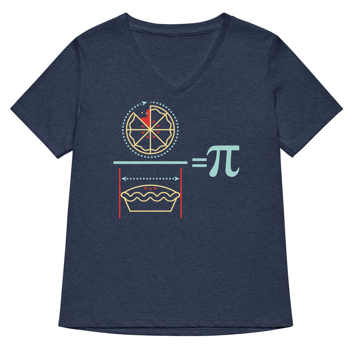 Pi Equation Women's V-Neck Tee