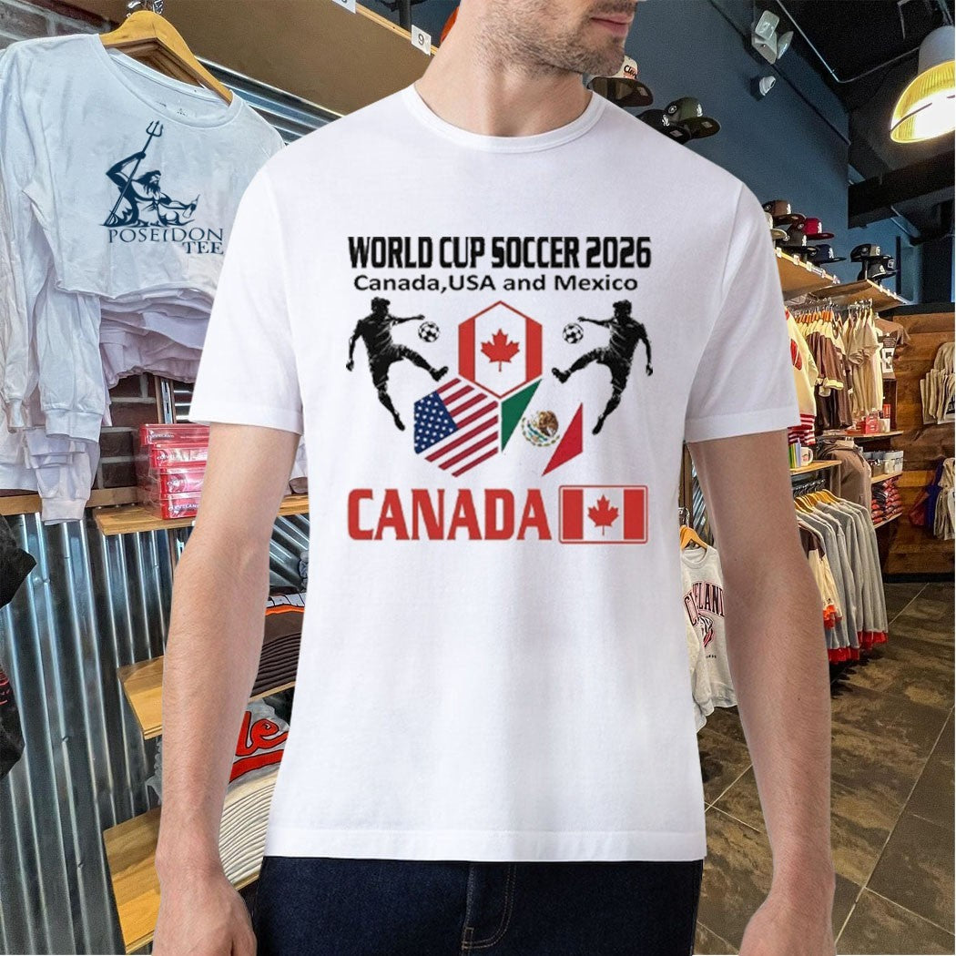 World Cup Soccer 2026 Canada Usa And Mexico T-shirt