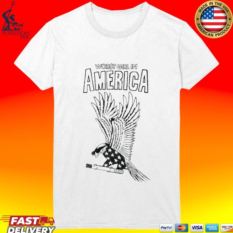 Worst Girl In America Wgia$ Eagle T-shirt